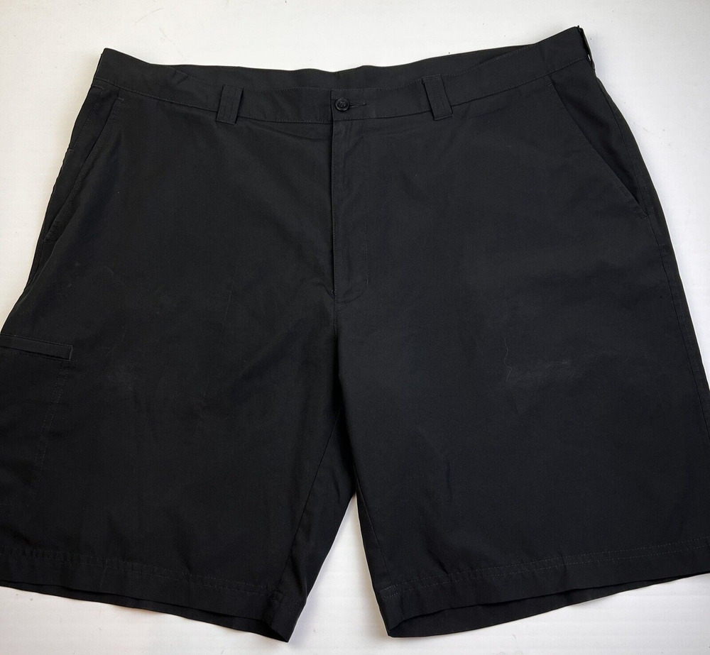 PGA Tour Pro Series Golf Shorts Men's 44 Black Lightweight Bermuda Activewear